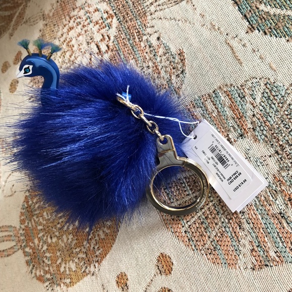 ❗️SOLD❗️Kate Spade ♠️ blue peacock Key Fob purse - Picture 6 of 8